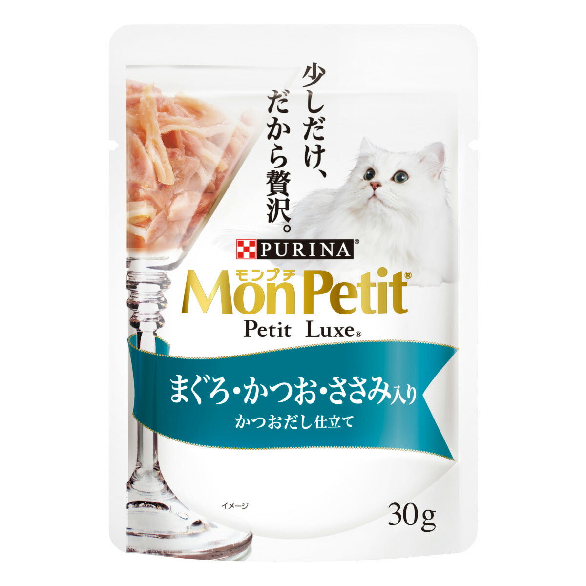 モンプチ キャットフード プチリュクスパウチ 贅沢ささみバラエティ 30g×6袋