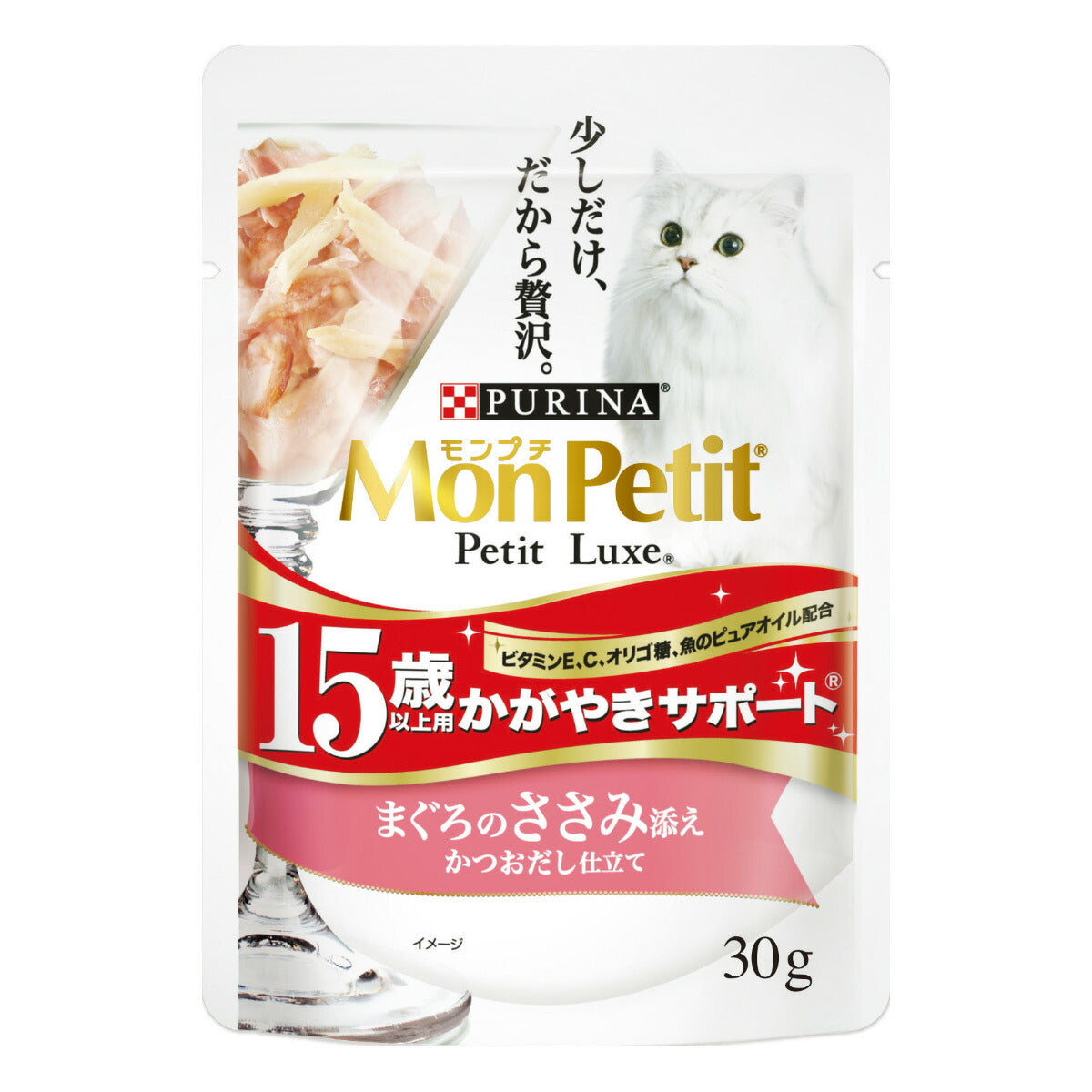 モンプチ キャットフード プチリュクスパウチ 15歳以上 贅沢まぐろバラエティ 30g×6袋