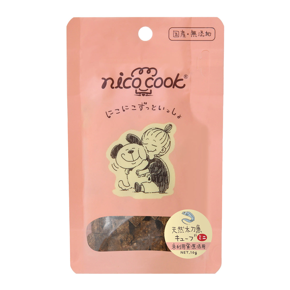 ニコクック nico cook 天然太刀魚キューブ ミニ 国産 犬猫兼用おやつ 10g