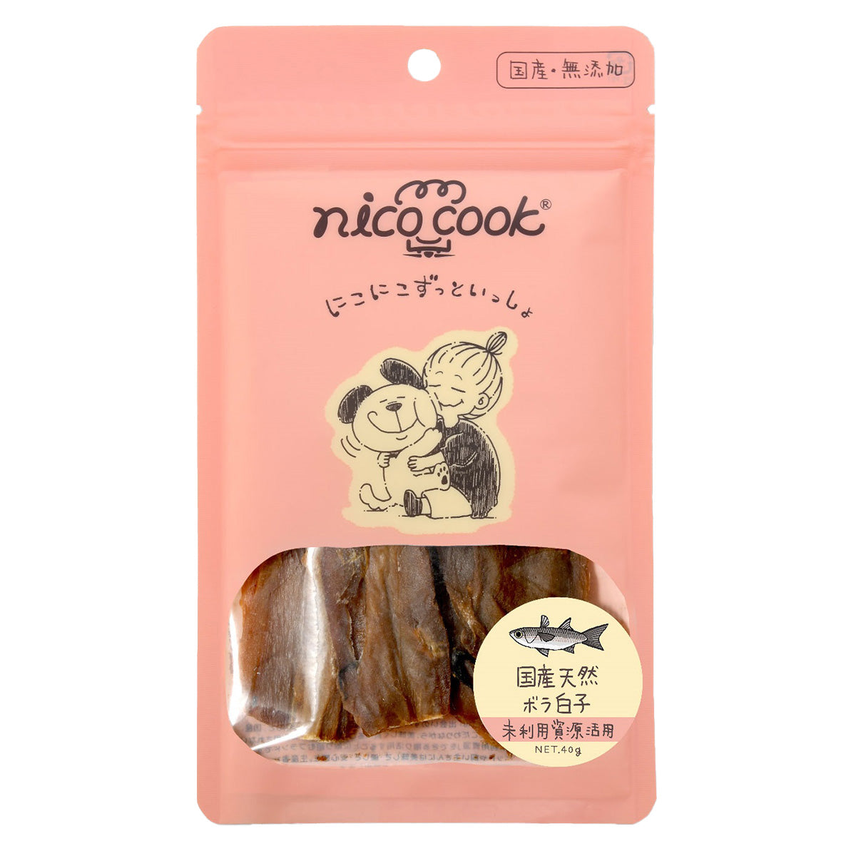 ニコクック nico cook 天然ボラ白子 国産 犬猫兼用おやつ 40g