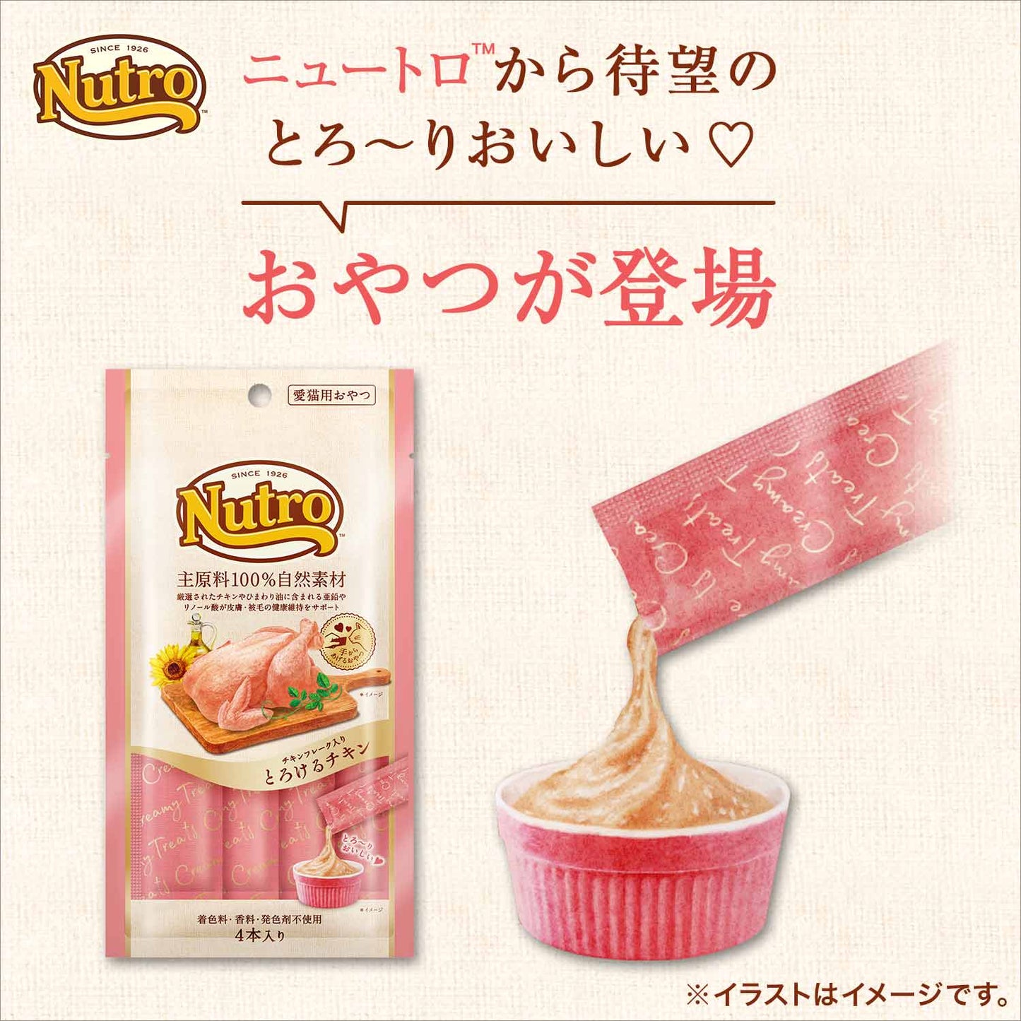 ニュートロ 猫用おやつ とろけるチキン＆チキンレバー なめらかペースト 48g