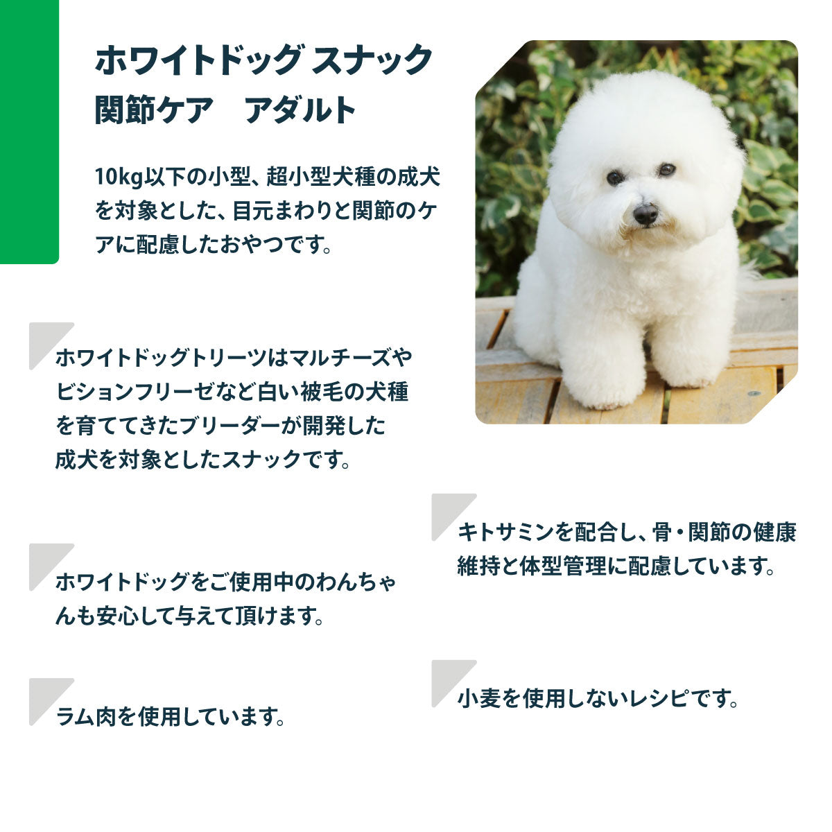 ネイチャーズプロテクション 犬用おやつ ホワイトドッグ スナック 関節ケア アダルト 150g