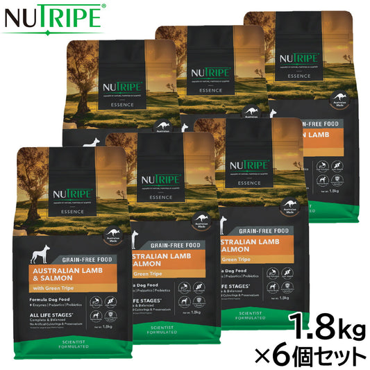 ニュートライプ GFドライ ドッグ ラム&サーモン with グリーントライプ 1.8kg×6個セット
