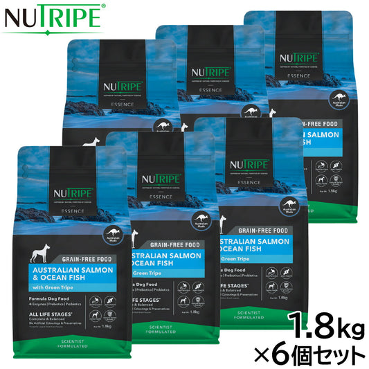 ニュートライプ GFドライ ドッグ サーモン&フィッシュ with グリーントライプ 1.8kg×6個セット