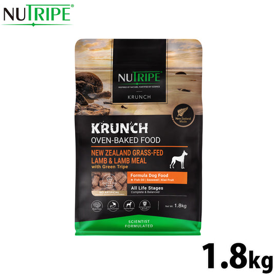 ニュートライプ NUTRIPE ドッグフード クランチ オーブンベークド ラムwithグリーントライプ 1.8kg