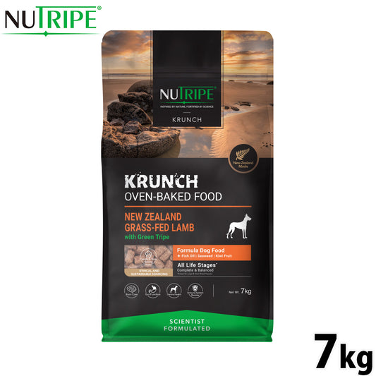 ニュートライプ NUTRIPE ドッグフード クランチ オーブンベークド ラムwithグリーントライプ 7kg