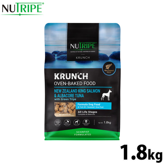 ニュートライプ NUTRIPE ドッグフード クランチ オーブンベークド キングサーモン&ツナwithグリーントライプ 1.8kg
