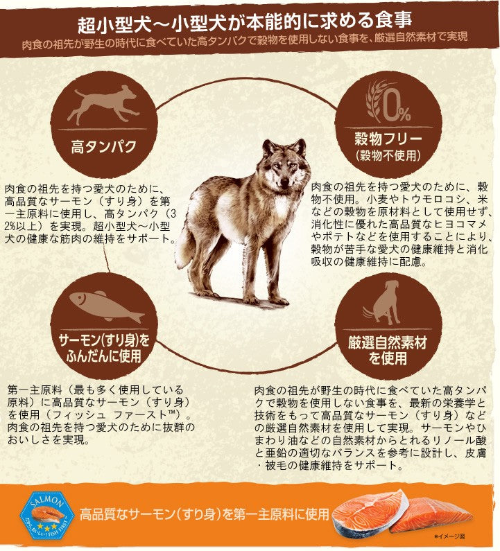 ニュートロ ワイルドレシピ 超小型犬～小型犬用 成犬用 サーモン 800g 穀物フリー/ドッグフード/穀物不使用/グレインフリー/無添加