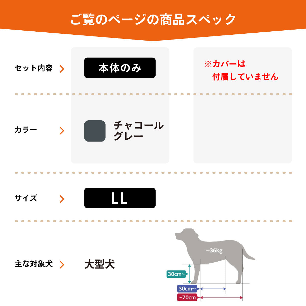 OneAid リラクッション ペット チャコールグレー LL 犬用 介護 介護用品 ベッド 姿勢安定 大型犬用
