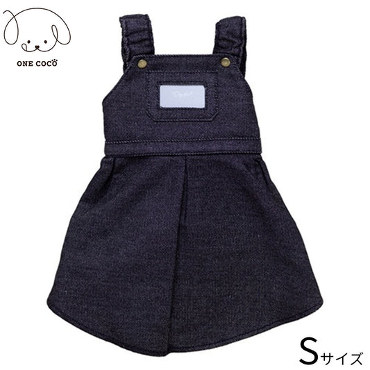 ワンココ ONE COCO デニムワンピース S ブラック