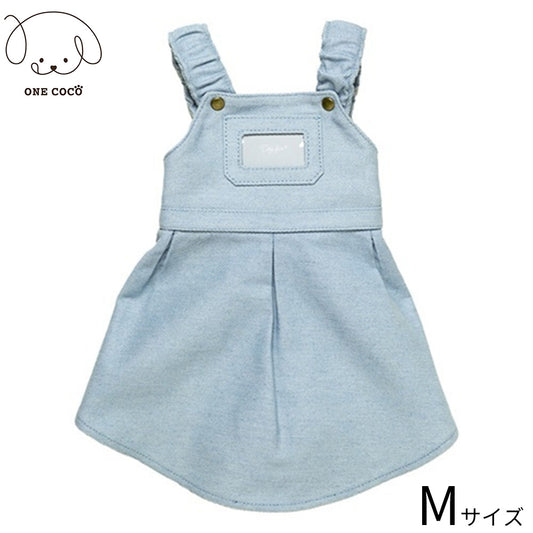 ワンココ ONE COCO デニムワンピース M ライトブルー