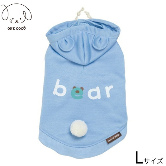 ワンココ ONE COCO アニマルパーカー L ブルー