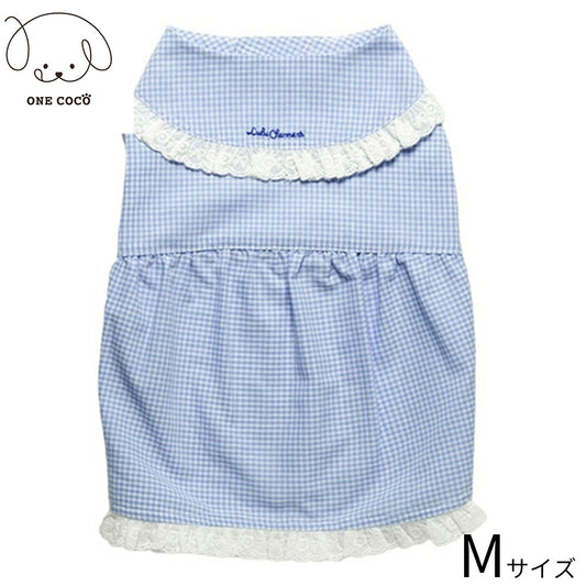 ワンココ ONE COCO チェック柄ワンピース M ブルー