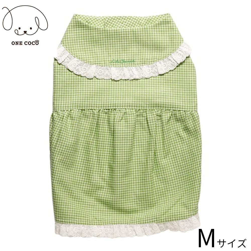 ワンココ ONE COCO チェック柄ワンピース M グリーン
