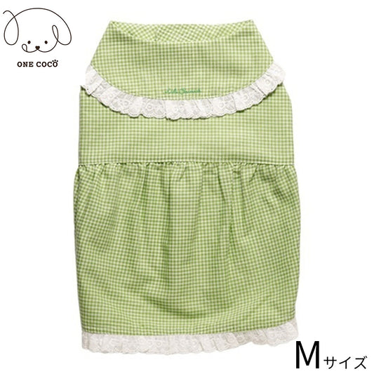 ワンココ ONE COCO チェック柄ワンピース M グリーン