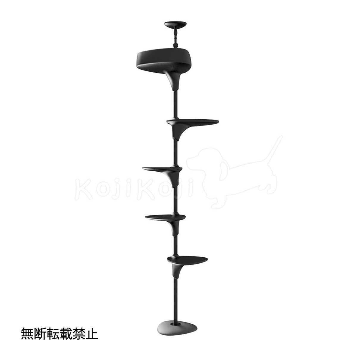 【レビュー特典あり】OPPO オッポ キャットフォレスト ツー CatForest-2 ブラック 猫 キャットタワー 突っ張り スリム 省スペース おしゃれ ネコ用品