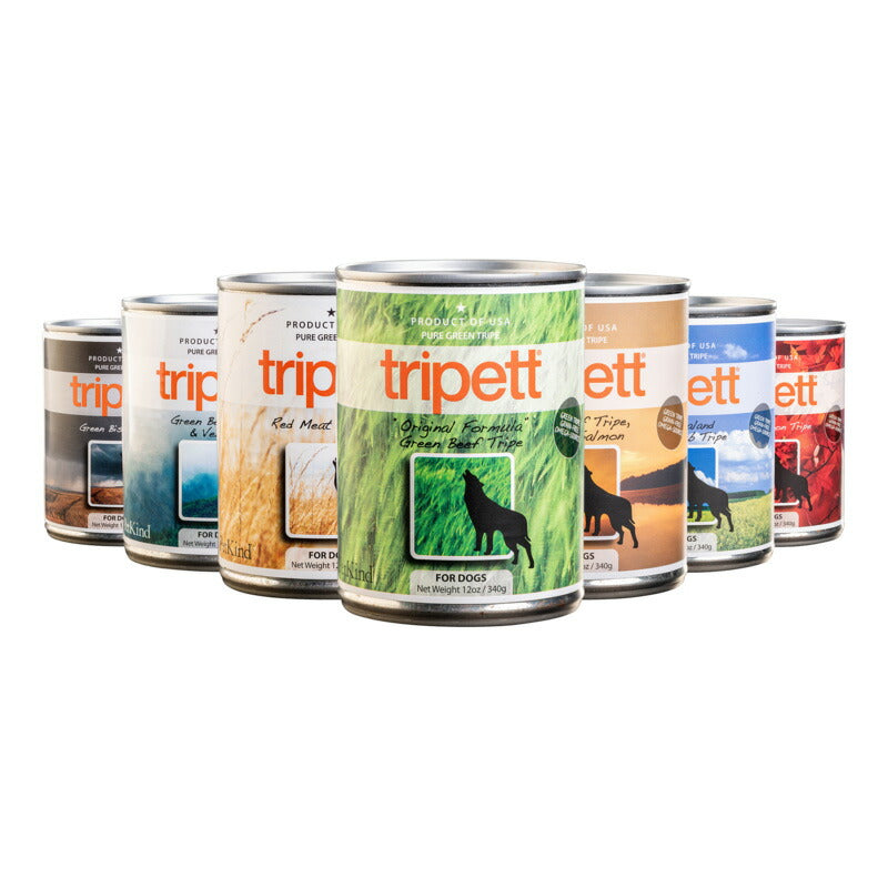 ペットカインド ドッグフード トライペット グリーンベニソントライプ（鹿肉） 340g×12缶セット