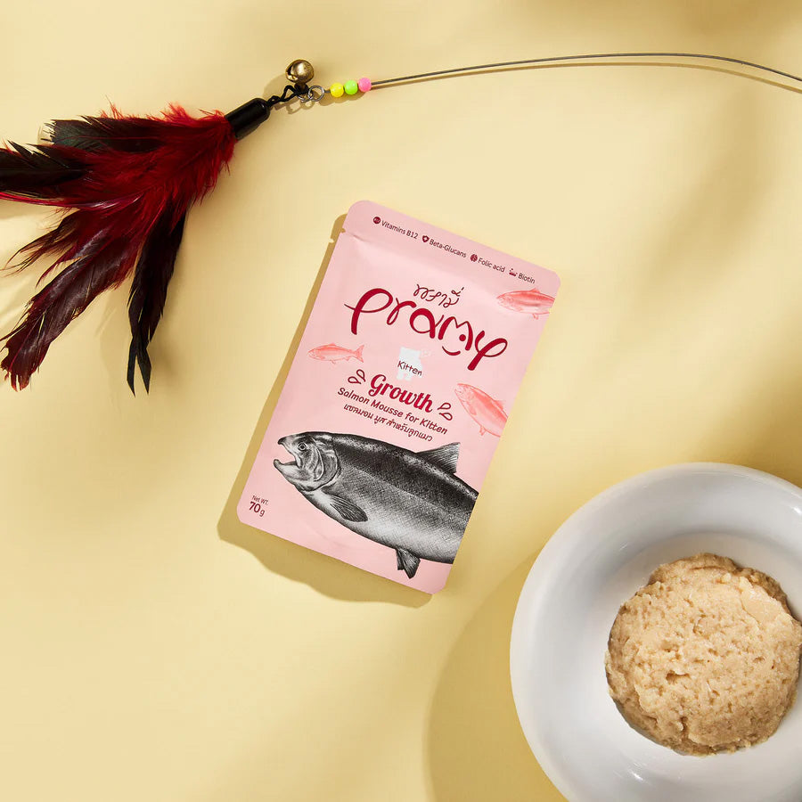 プラミー Pramy キャットフード ウェットフード サーモンムースグロース キトン 70g×48個セット【送料無料】