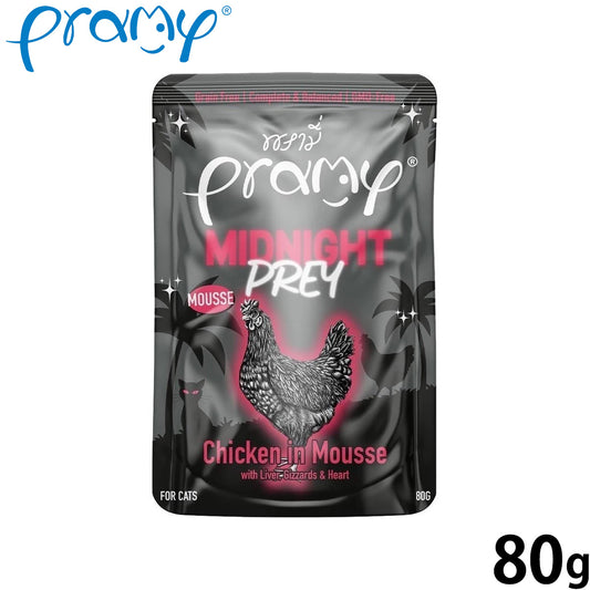 プラミー Pramy キャットフード ウェットフード ミッドナイト チキンムース アダルト 80g
