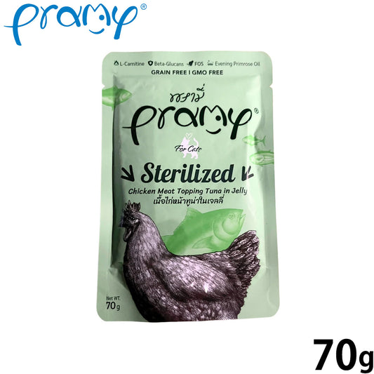 プラミー Pramy キャットフード ウェットフード チキン ツナ ゼリー ステアライズド 70g