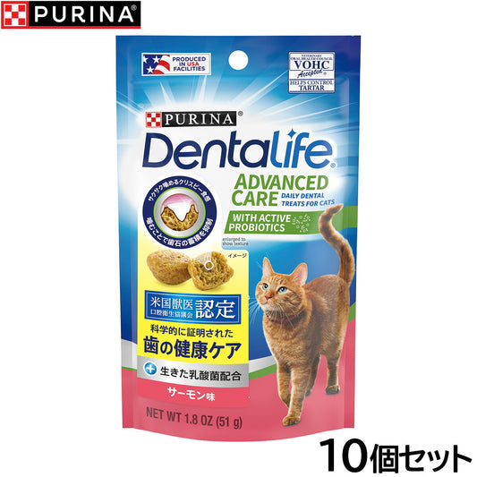 ピュリナ デンタライフ キャット デンタルケア スナック サーモン味 51g×10個セット【送料無料】 猫用 キャットフード