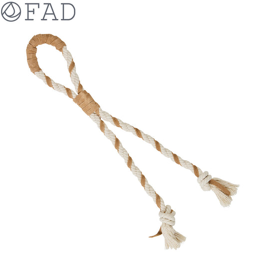 ファッド FAD レザー＆コットントイ ダブルタグ 犬用おもちゃ