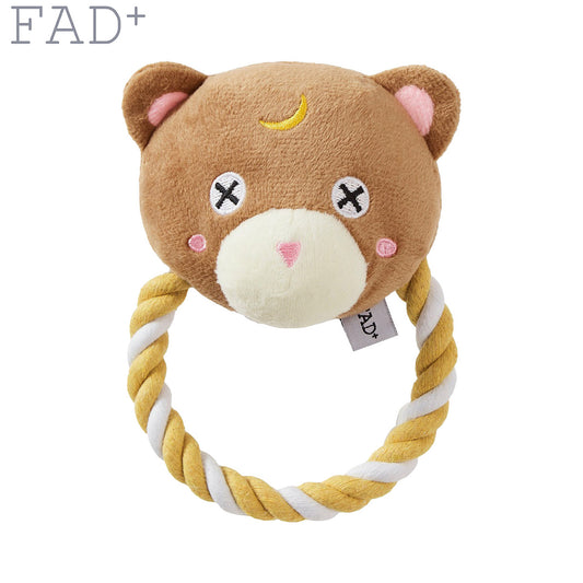 ファッドプラス FAD＋プラッシュトイウィズロープ リング ツキノワグマ 犬用おもちゃ