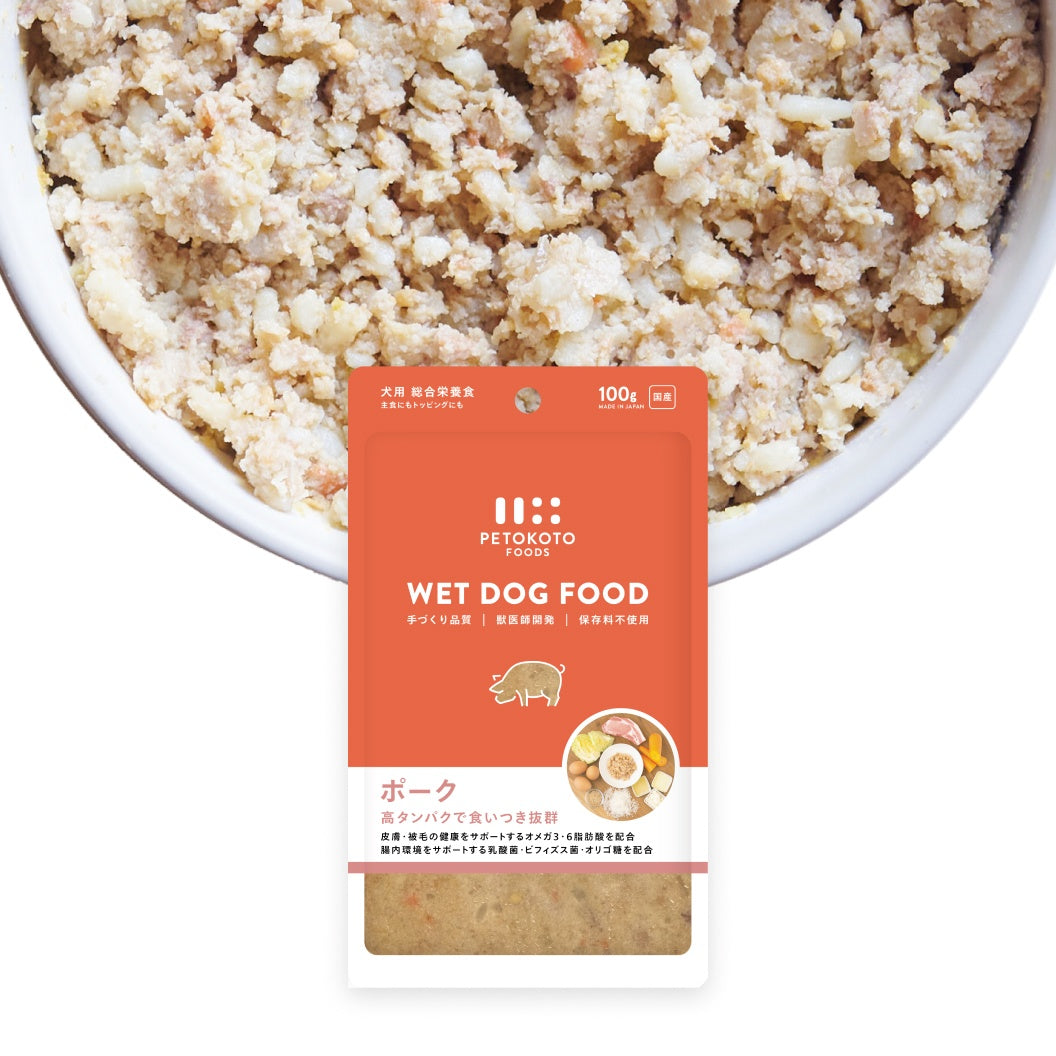 ペトコトフーズ PETOKOTO ウェットドッグフード ポーク 100g