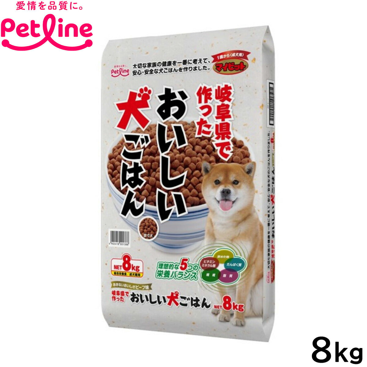 ペットライン マイビット ドッグフード 1歳から 成犬用 8kg
