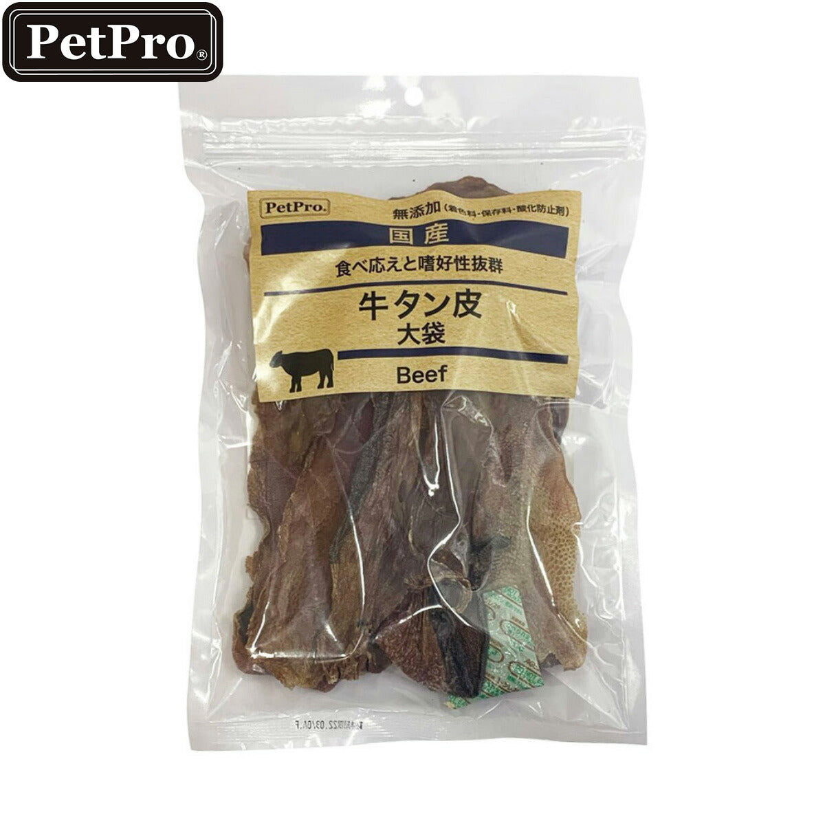 ペットプロ 国産おやつ 無添加 牛タン皮 大袋 愛犬用おやつ 160g