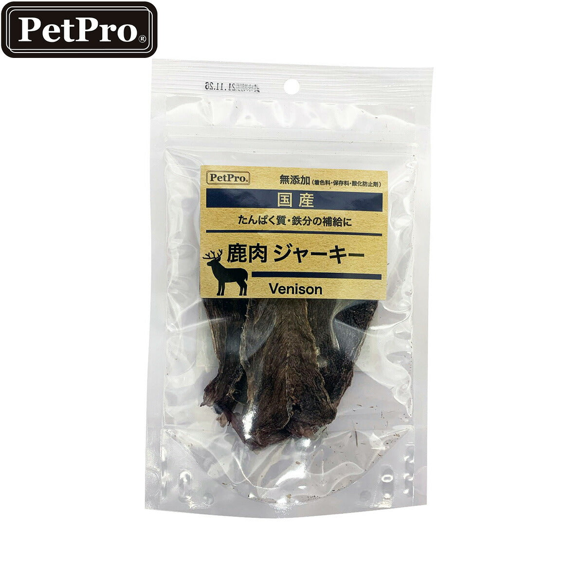 ペットプロ 犬用おやつ 国産おやつ 無添加 鹿肉ジャーキー 25g