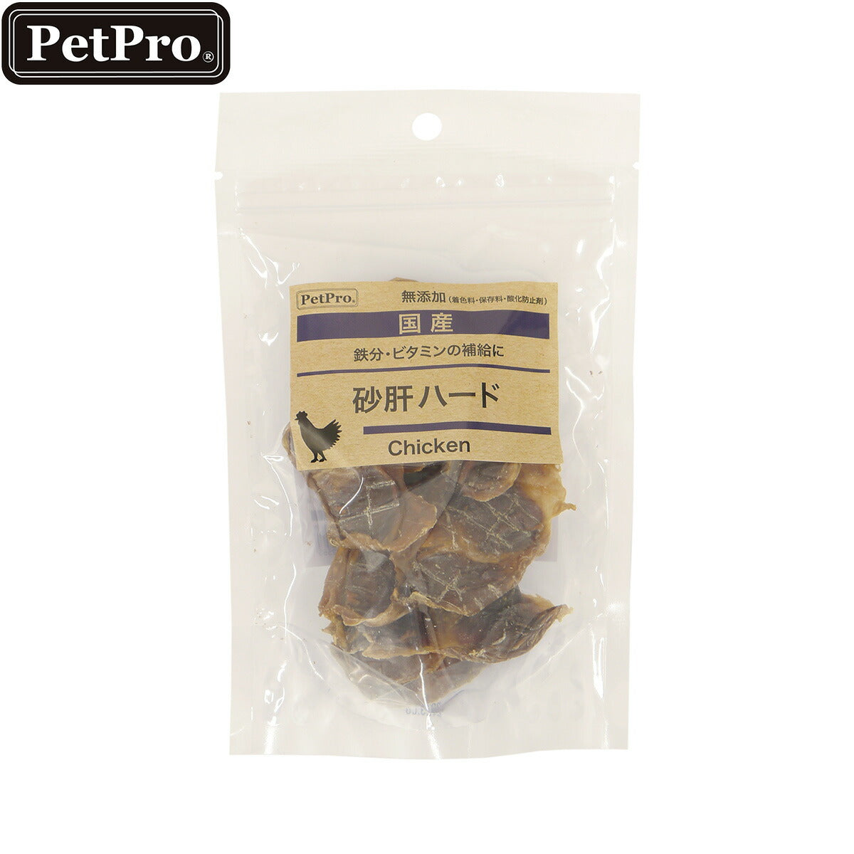 ペットプロ 犬用おやつ 国産おやつ 砂肝ハード 58g