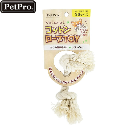 ペットプロ 犬用おもちゃ ナチュラルコットンロープTOY SS
