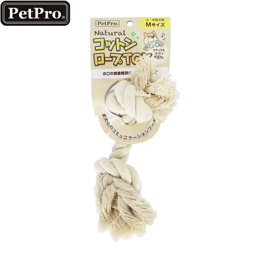 ペットプロ 犬用おもちゃ ナチュラルコットンロープTOY M