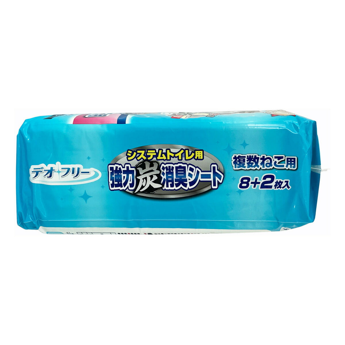 ペットプロ デオフリー 強力炭消臭シート 複数ねこ用 トイレシート 8＋2枚