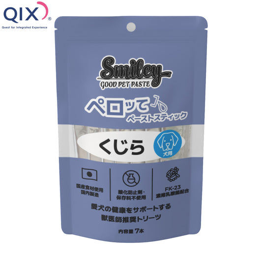 QIX キックス Smiley スマイリー 犬用おやつ ペロッて くじら 7本入