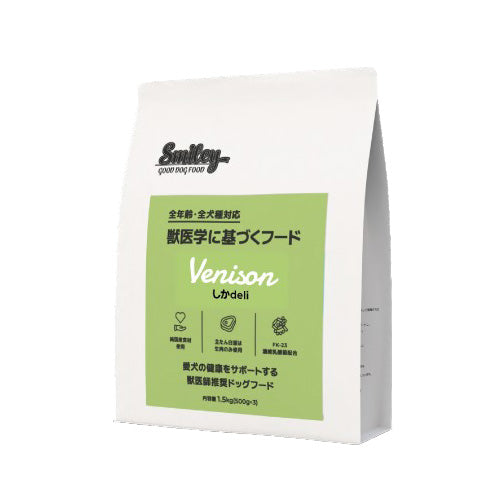 QIX キックス Smiley スマイリー ドッグフード しか deli 1.5kg
