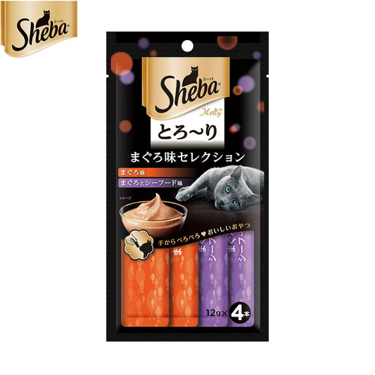 シーバ 猫用おやつ 成猫用 とろ~り メルティ まぐろ味セレクション 12g×4本 ねこ