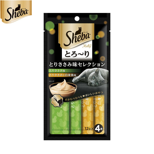 シーバ 猫用おやつ 成猫用 とろ~り メルティ とりささみ味セレクション 12g×4本 ねこ