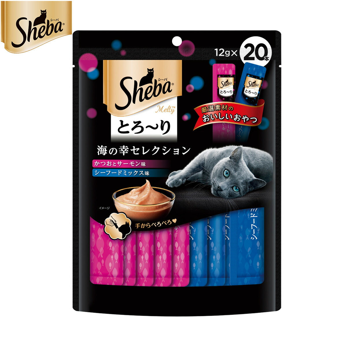 シーバ 猫用おやつ とろ～り メルティ 海の幸セレクション 12g×20本 マースジャパン キャットトリーツ