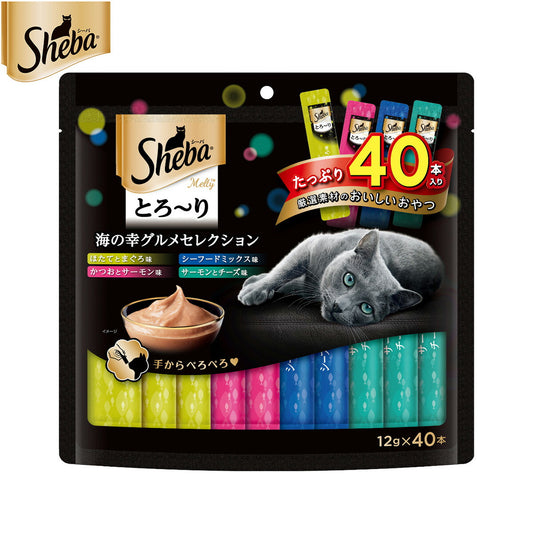 シーバ 猫用おやつ とろ~り メルティ 海の幸グルメセレクション 12g×40本 マースジャパン キャットトリーツ