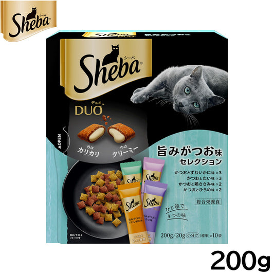 シーバ キャットフード 成猫用 デュオ ひと箱で4つの味 旨みがつお味セレクション 200g ねこ