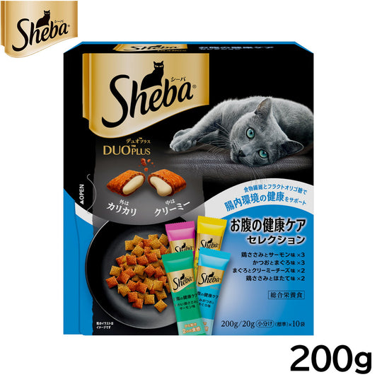 シーバ キャットフード デュオプラス ひと箱で4つの味 お腹の健康ケアセレクション 200g ねこ