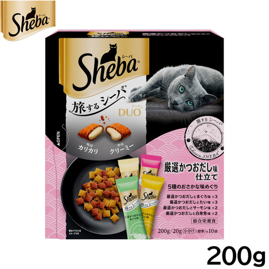 シーバ キャットフード デュオ 旅するシーバ ひと箱で4つの味 厳選かつおだし味仕立て 5種のおさかな味めぐり 200g ねこ