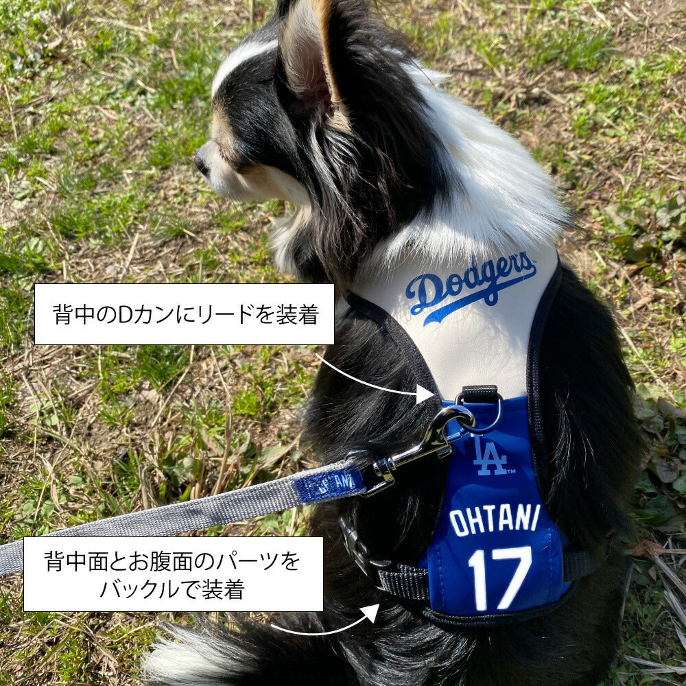 MLB公認 ロサンゼルス ドジャース 大谷翔平選手モデル ハーネス M【送料無料】 犬 胴輪 野球