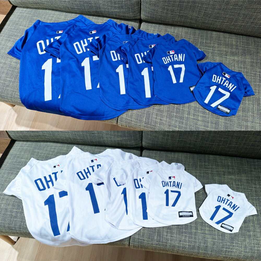 MLB公認 ロサンゼルス ドジャース 大谷翔平選手モデル ジャージ S ブルー【送料無料】 犬服 洋服 ドッグウェア ユニフォーム 野球