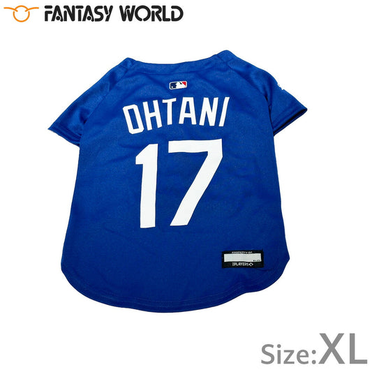 MLB公認 ロサンゼルス ドジャース 大谷翔平選手モデル ジャージ XL ブルー【送料無料】 犬服 洋服 ドッグウェア ユニフォーム 野球
