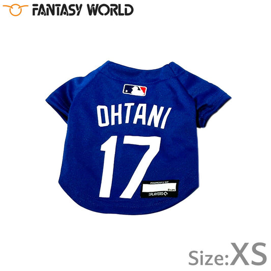 MLB公認 ロサンゼルス ドジャース 大谷翔平選手モデル ジャージ XS ブルー【送料無料】 犬服 洋服 ドッグウェア ユニフォーム 野球