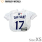 MLB公認 ロサンゼルス ドジャース 大谷翔平選手モデル Tシャツ XS ホワイト【送料無料】 犬服 洋服 ドッグウェア ユニフォーム 野球