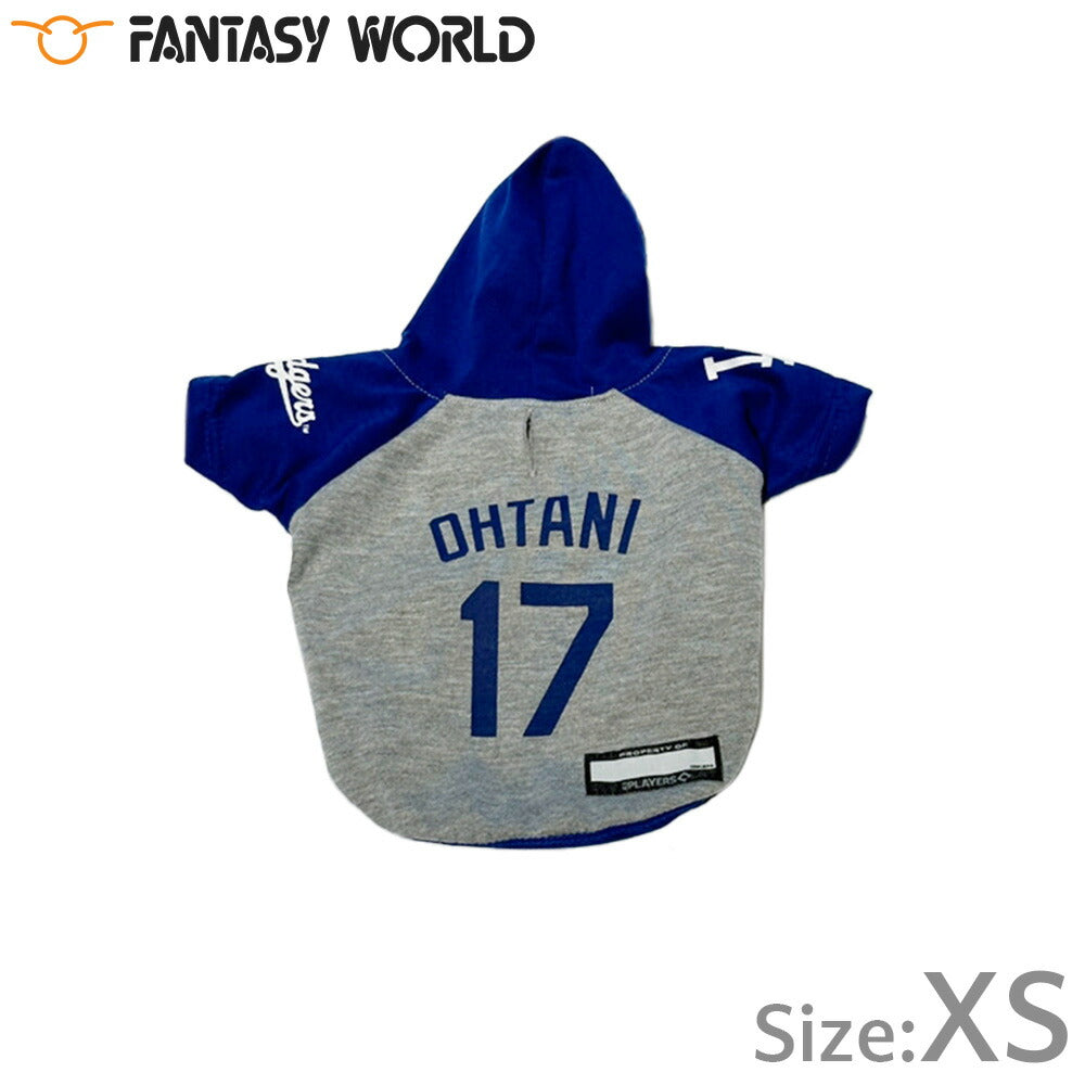 MLB公認 ロサンゼルス ドジャース 大谷翔平選手モデル パーカー XS【送料無料】 犬服 洋服 ドッグウェア ユニフォーム 野球